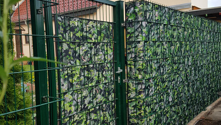Protection brise-vue en tressage de 2017 à 04610 Meuselwitz Allemagne de Zaunteam Ostthüringen.