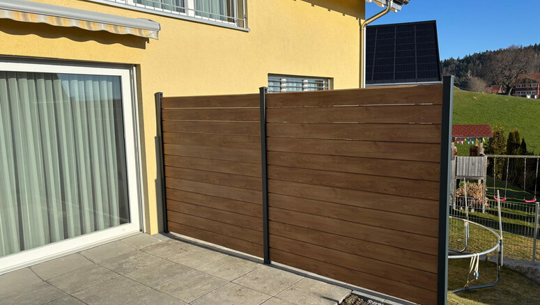 Protection brise-vue en aluminium de 2025 à 9443 Widnau Suisse de Zaunteam Rheintal.