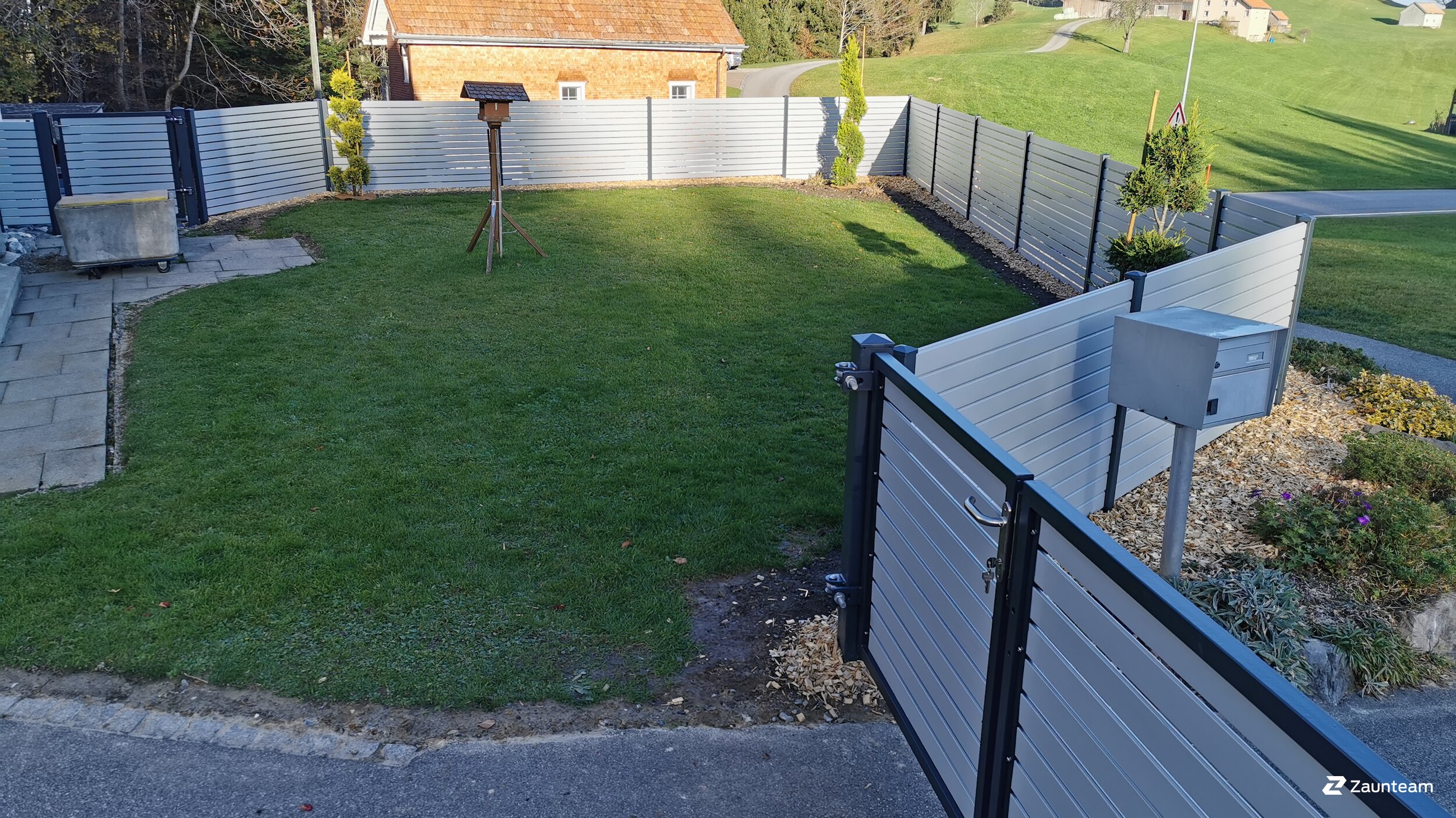 Aluminium Sichtschutz aus dem 2020 in 9413 Oberegg Schweiz von Zaunteam Appenzellerland.