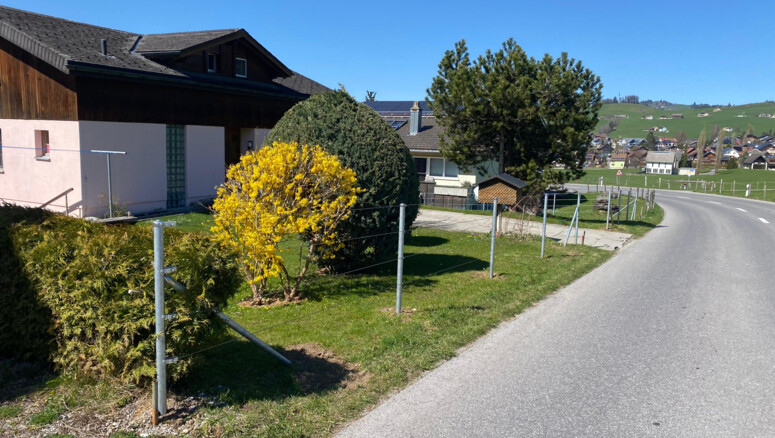 Drahtseilzaun aus dem 2025 in 9050 Appenzell / Steinegg Schweiz von Zaunteam Appenzellerland.