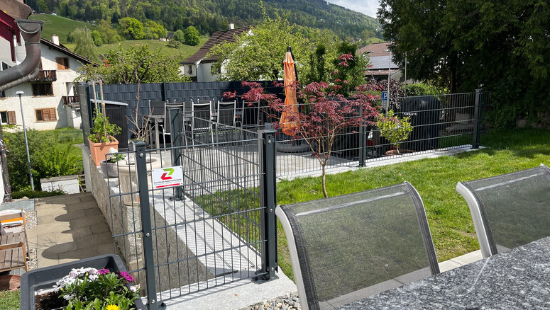 Doppelstabmattenzaun aus dem 2025 in 9450 Altstätten / Lüchingen Schweiz von Zaunteam Appenzellerland.