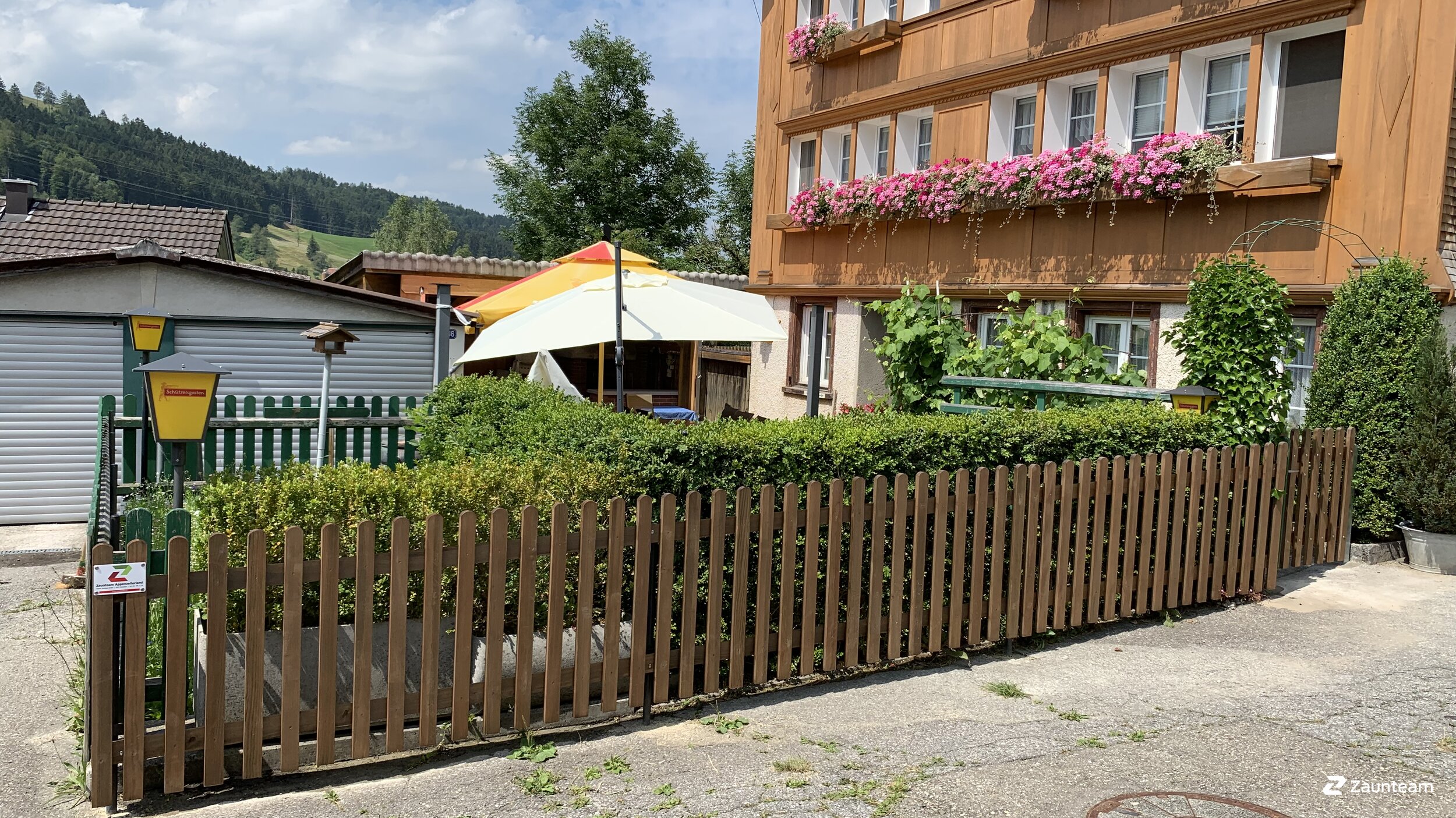 Staketenzaun aus dem 2019 in 9055 Bühler Schweiz von Zaunteam Appenzellerland.