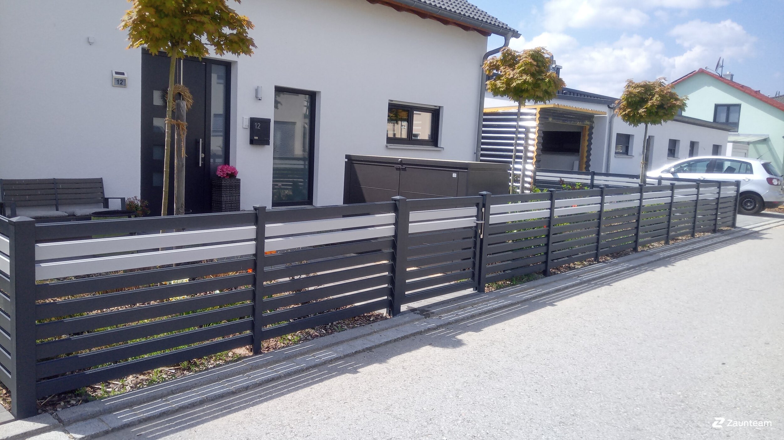 Aluminium Sichtschutz aus dem 2022 in 91560 Heilsbronn Deutschland von Zaunteam Nürnberg.