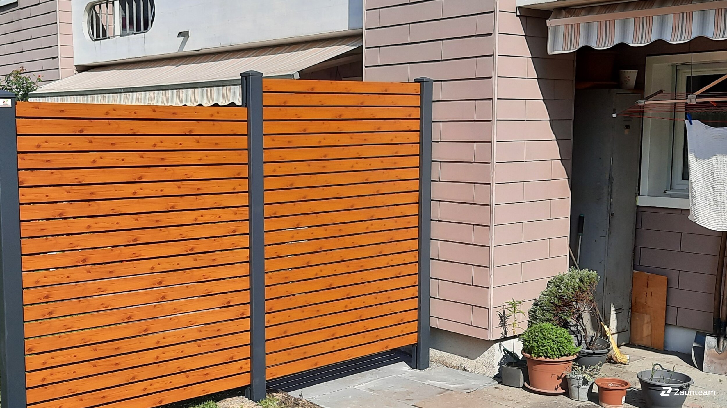 Aluminium Sichtschutz aus dem 2021 in 9470 Buchs Schweiz von Zaunteam Werdenberg.