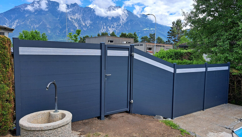 Aluminium Sichtschutz aus dem 2026 in 9470 Buchs Schweiz von Zaunteam Werdenberg.