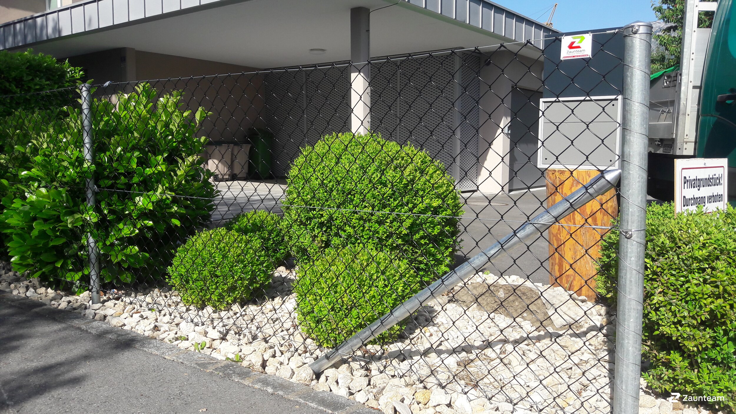Diagonalgeflecht aus dem 2018 in 9469 Haag Schweiz von Zaunteam Werdenberg.