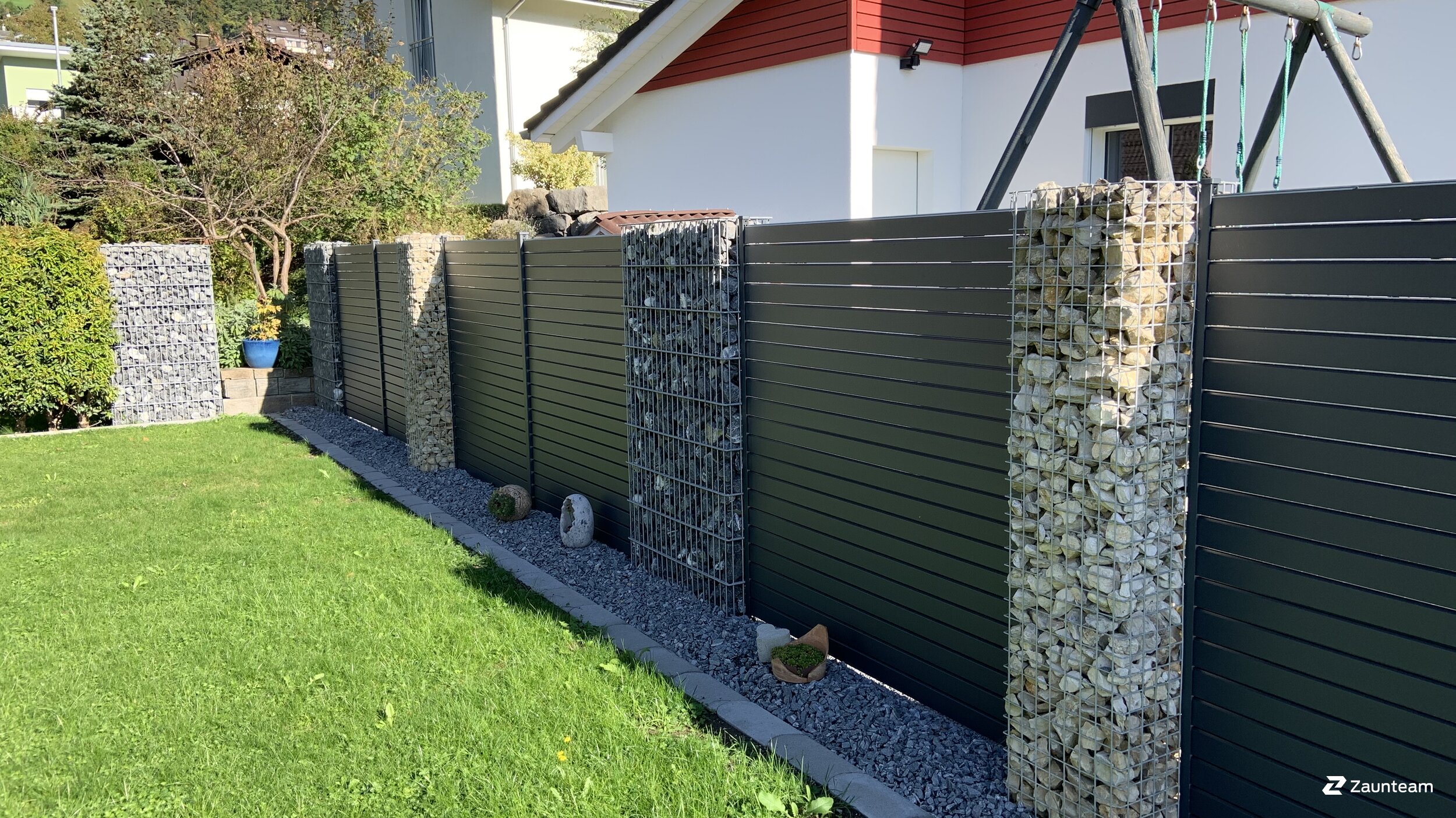 Protection brise-vue en aluminium de 2019 à 8880 Walenstadt Suisse de Zaunteam Heidiland.