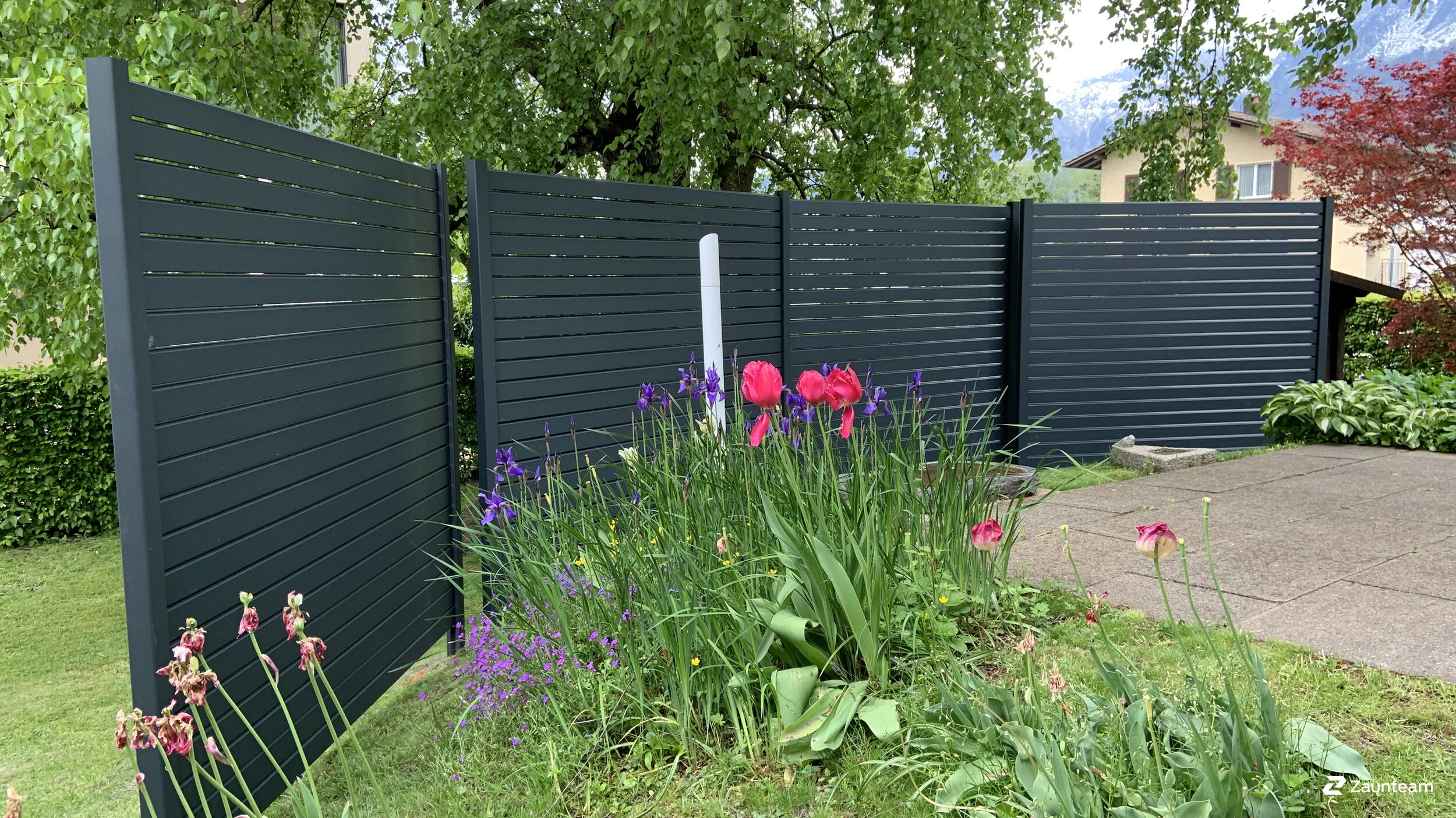 Aluminium Sichtschutz aus dem 2019 in 9491 Ruggell Schweiz von Zaunteam Heidiland.
