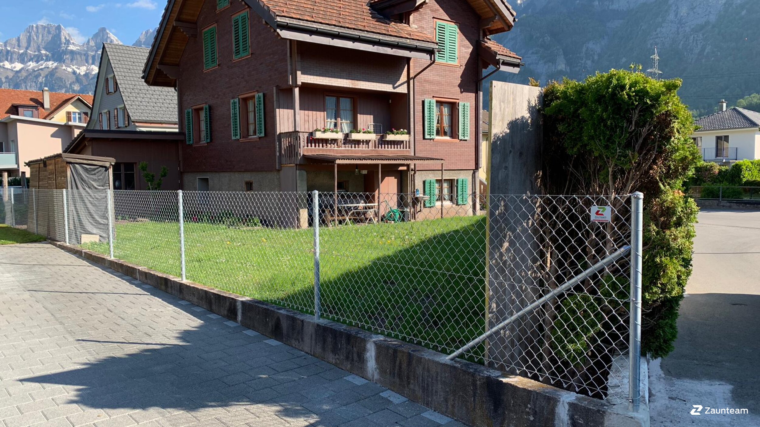 Diagonalgeflecht aus dem 2019 in 8890 Flums Schweiz von Zaunteam Heidiland.
