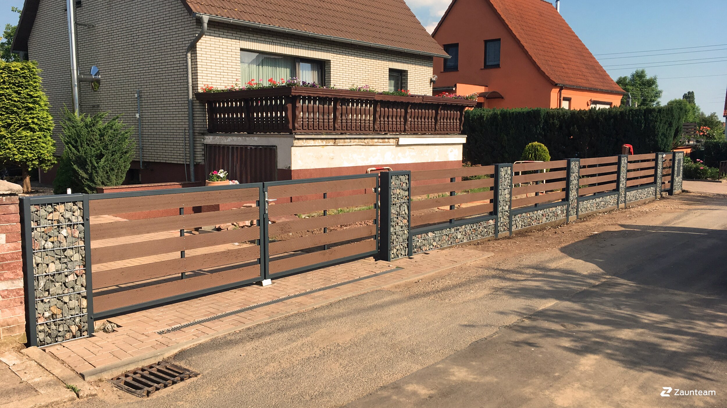 Gabionen Steinkörbe aus dem 2017 in 06179 Teutschenthal Deutschland von Zaunteam Magdeburg-Harz.