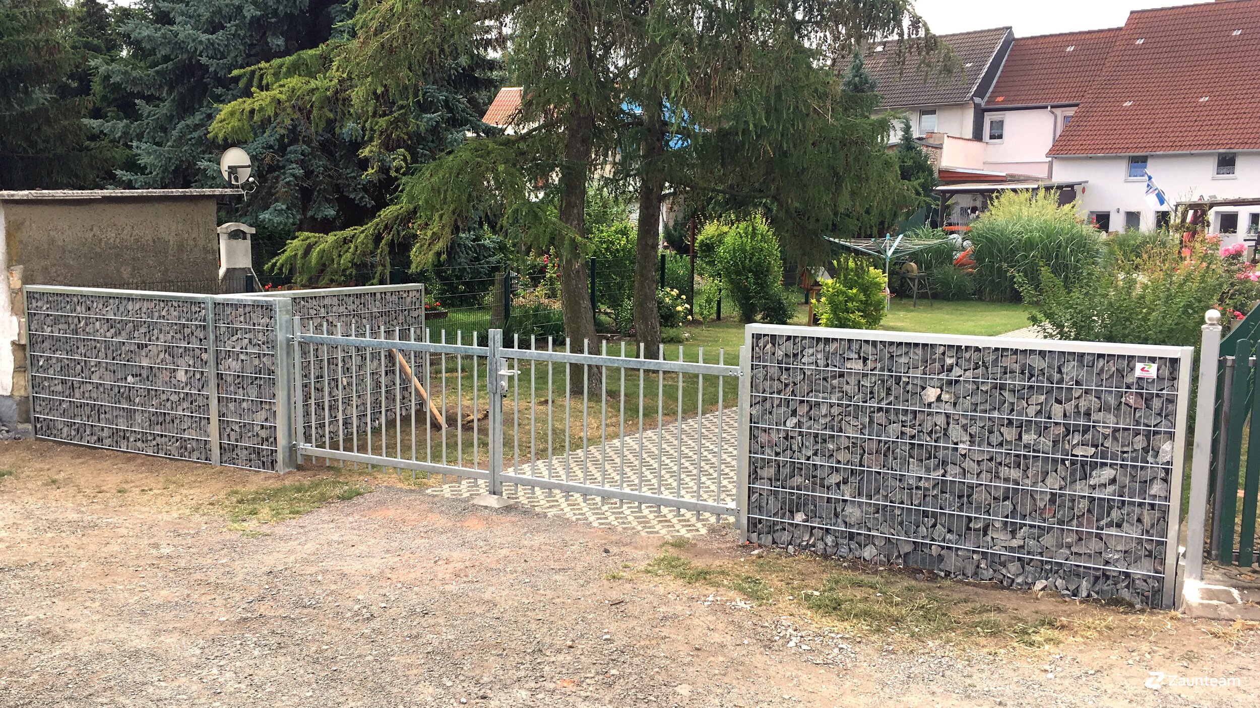 Gabions de 2018 à 39397 Schwanebeck Allemagne de Zaunteam Magdeburg-Harz.