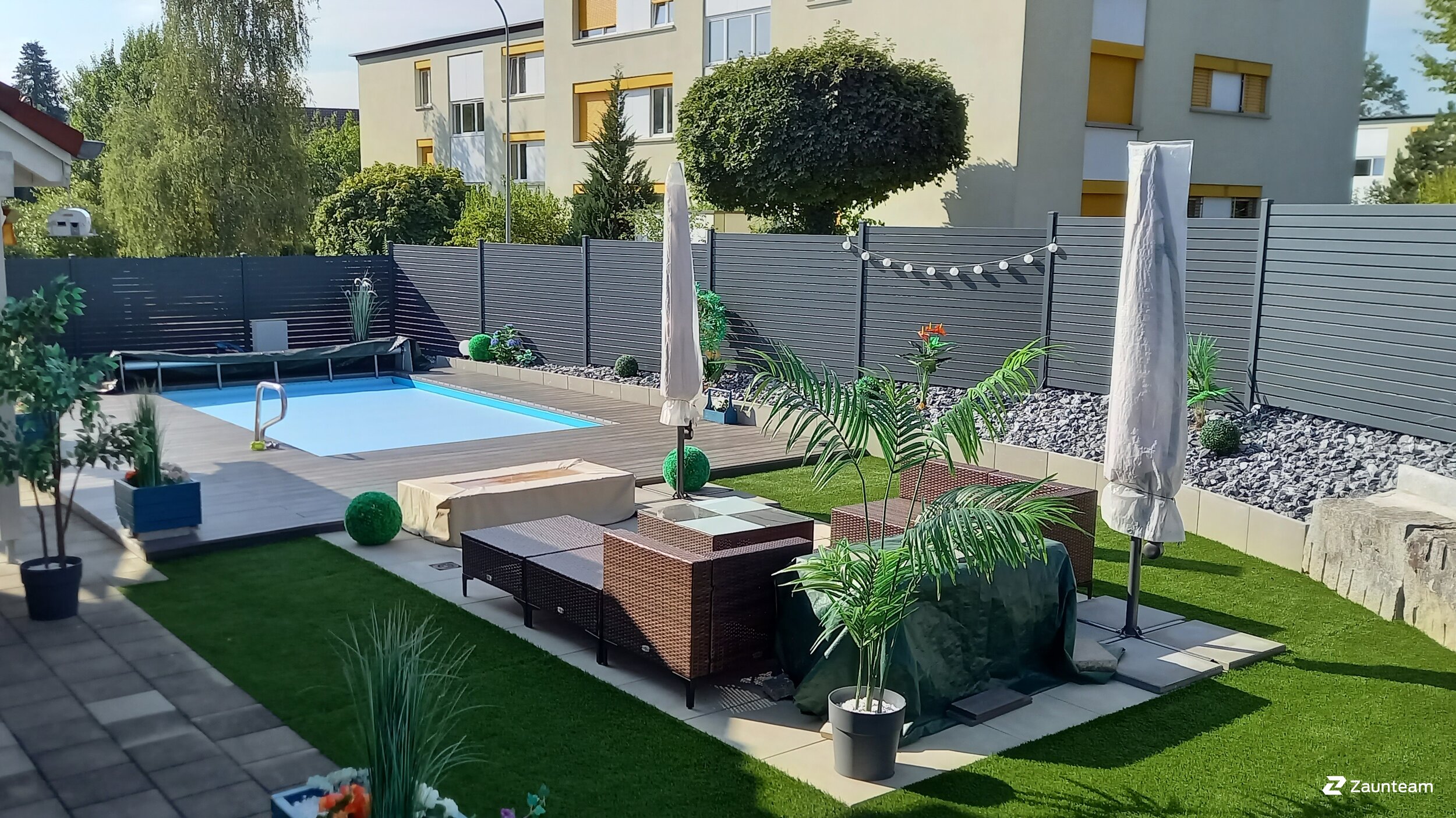 Aluminium Sichtschutz aus dem 2022 in 5608 Stetten Schweiz von Zaunteam Aargau AG.