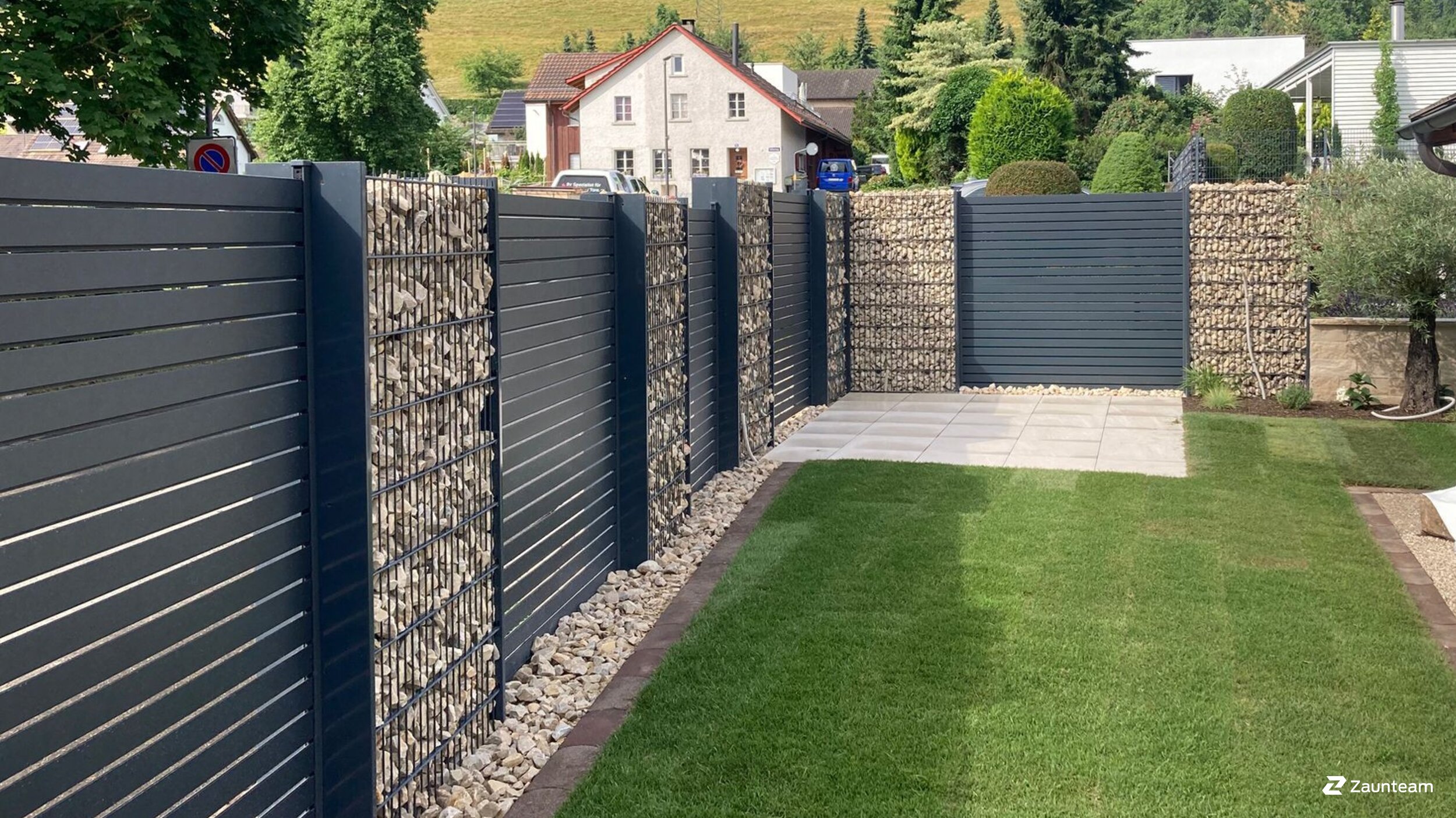 Gabionen Steinkörbe aus dem 2025 in 5432 Neuenhof Schweiz von Zaunteam Aargau AG.