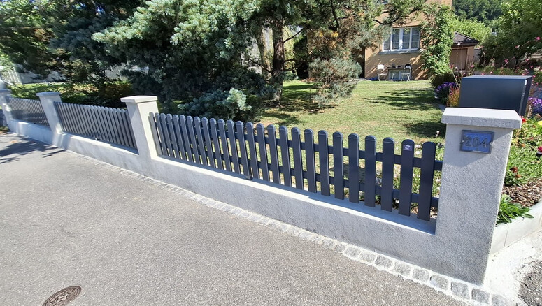 Aluzaun aus dem 2025 in 5416 Kirchdorf Schweiz von Zaunteam Aargau AG.