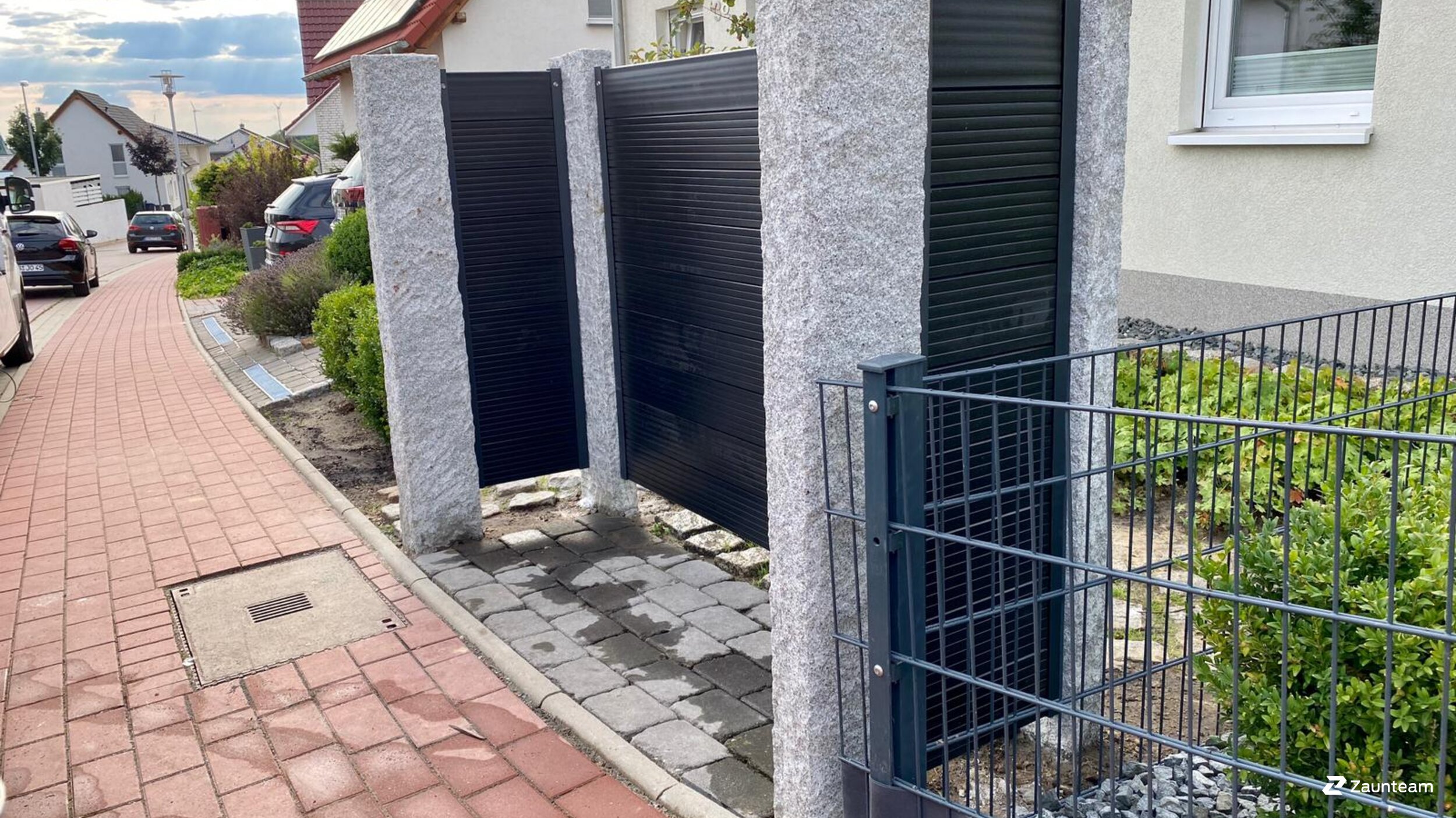 Pare-vue en WPC de 2020 à 38442 Wolfsburg Allemagne de Zaunteam Südheide-Altmark.