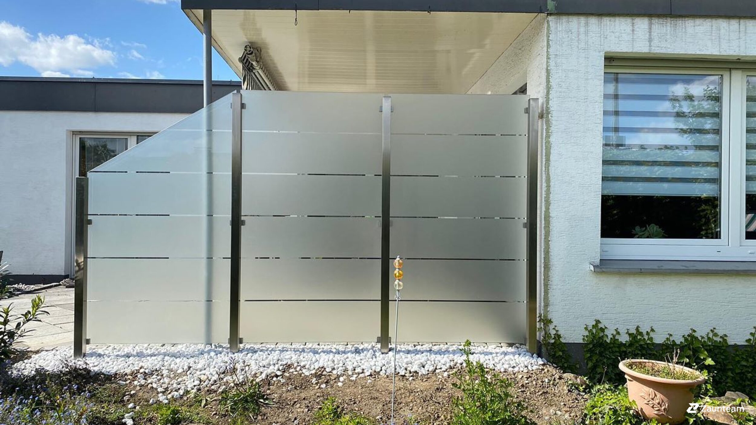 Glas Sichtschutz aus dem 2021 in 58730 Fröndenberg Deutschland von Zaunteam Sauerland.