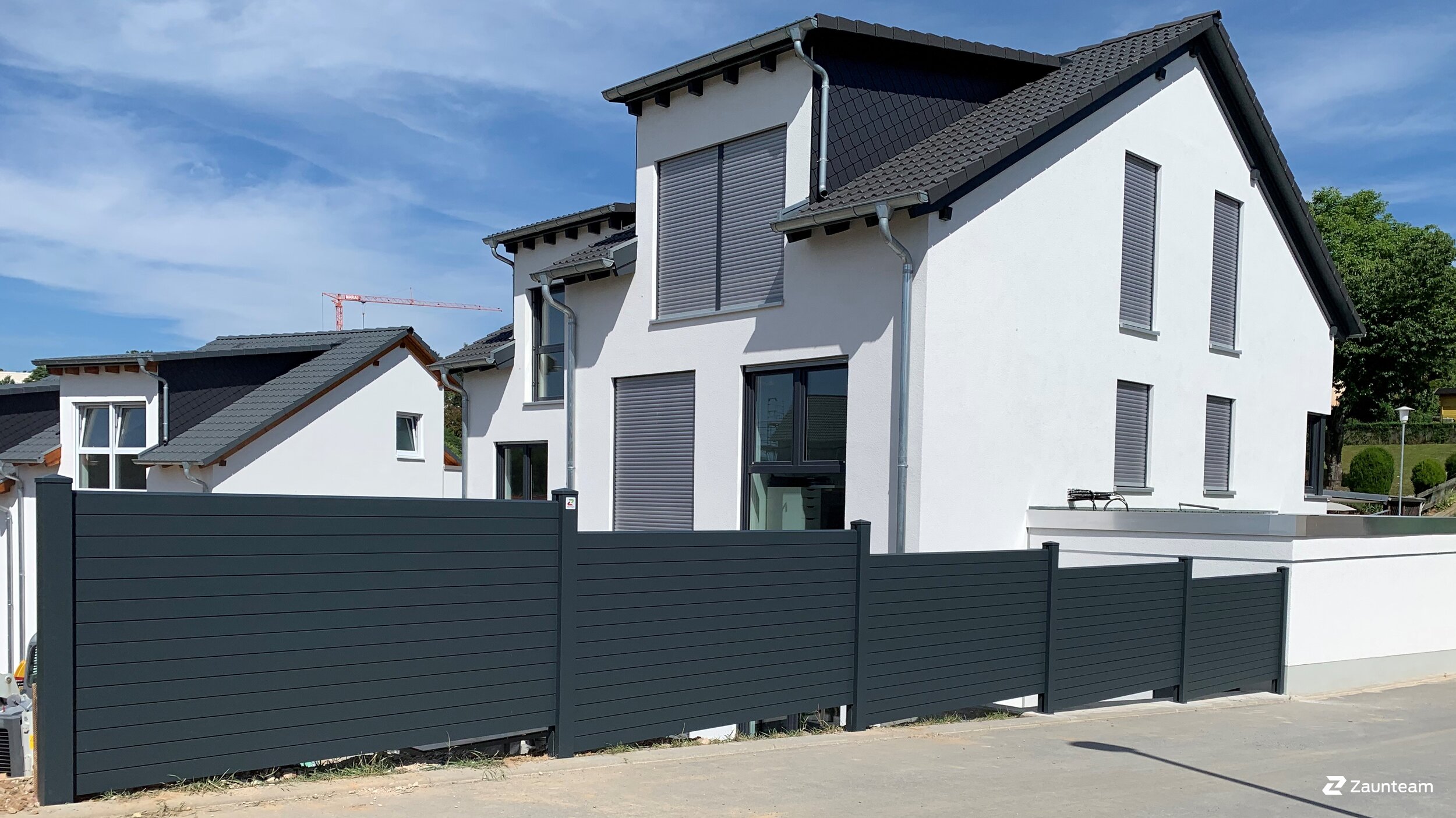 Protection brise-vue en aluminium de 2022 à 69488 Birkenau Allemagne de Zaunteam Weschnitztal.