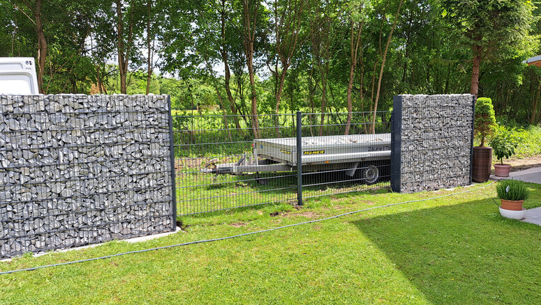 Gabionen Steinkörbe aus dem 2025 in 4020 Linz Österreich von Zaunteam Unteres-Mühlviertel.