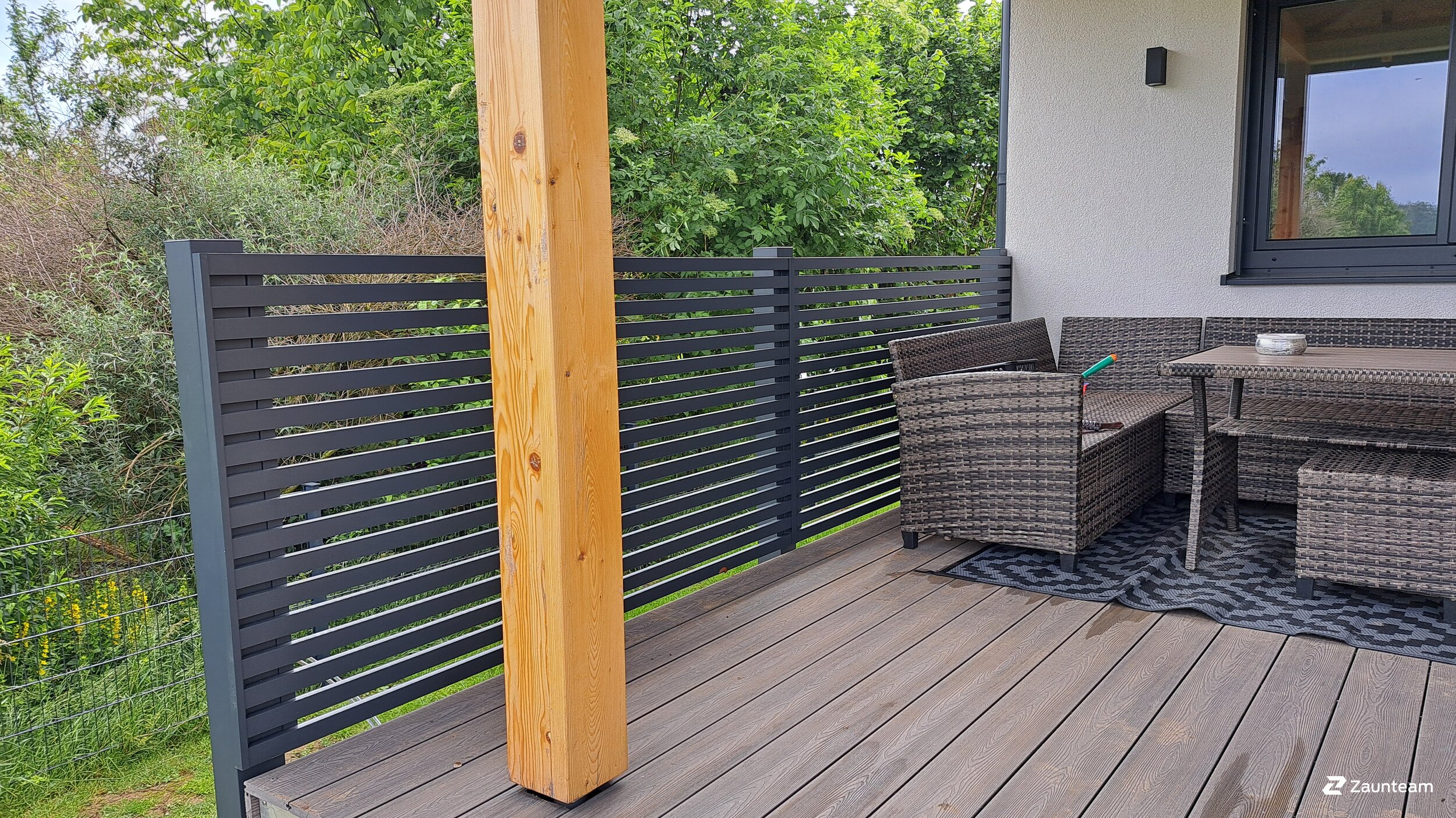 Aluminium Sichtschutz aus dem 2025 in 4342 Baumgartenberg Österreich von Zaunteam Unteres-Mühlviertel.