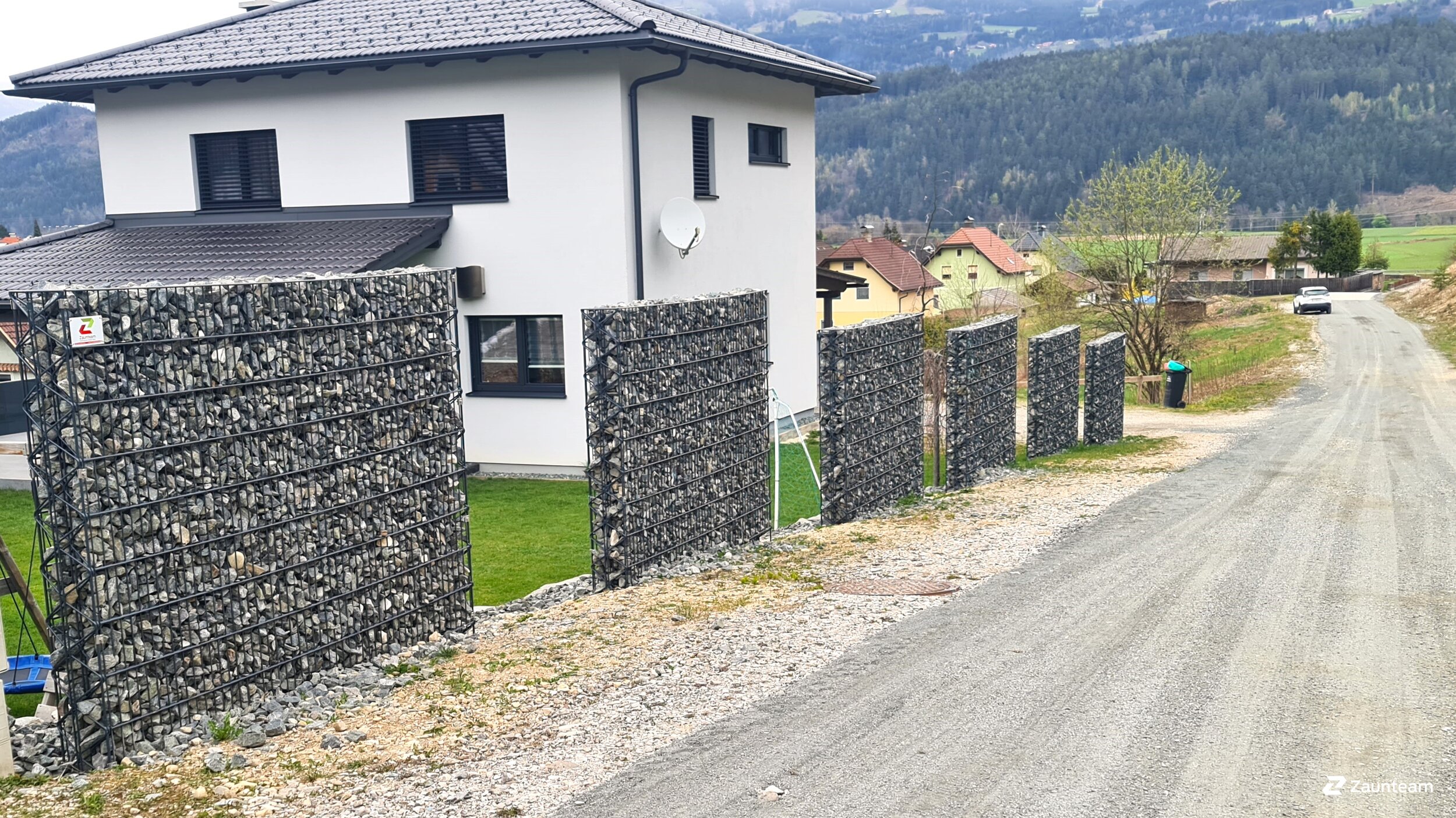 Gabionen Steinkörbe aus dem 2023 in 9711 Paternion Österreich von Zaunteam Kärnten-Mitte.