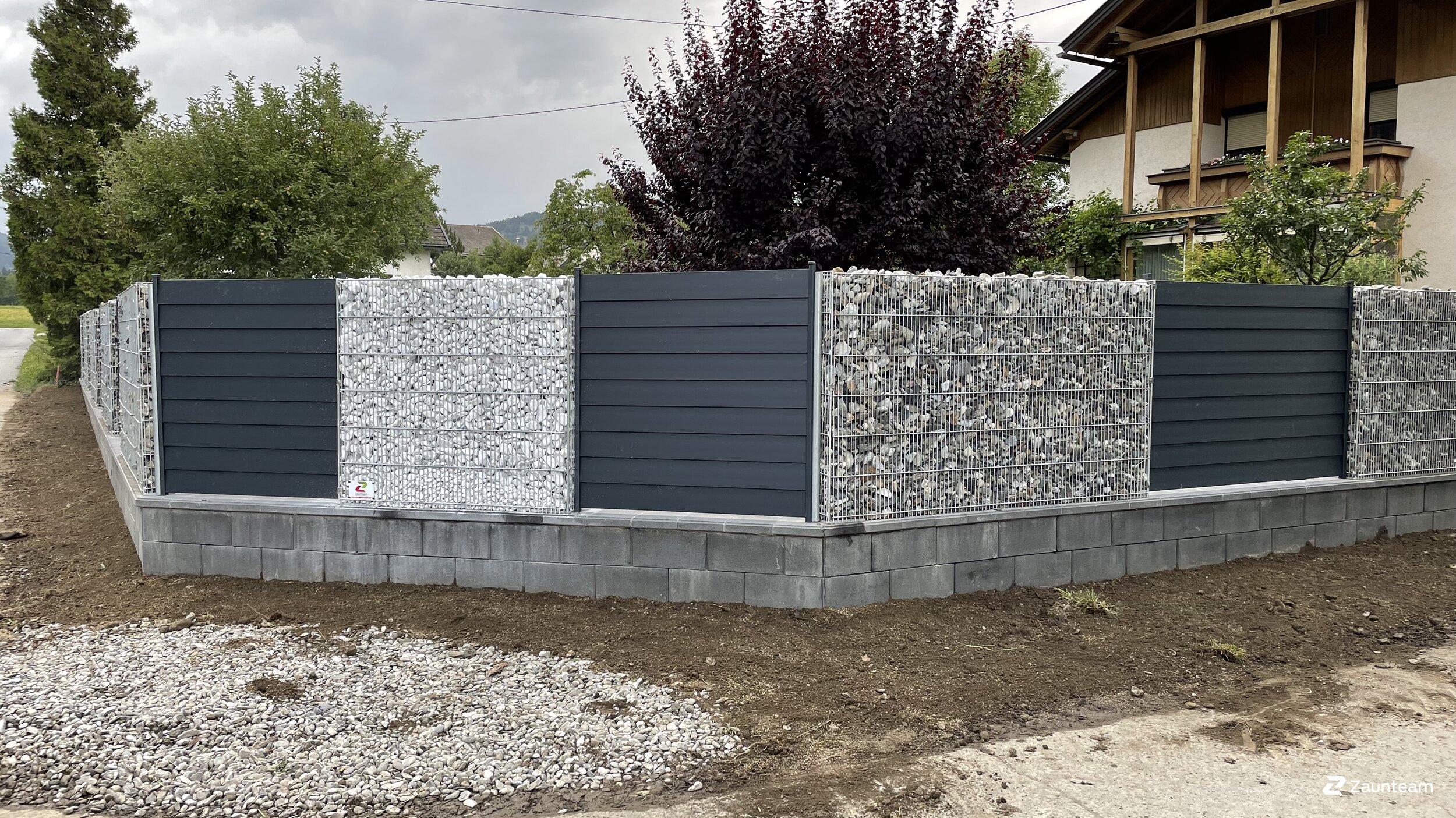 Gabionen Steinkörbe aus dem 2021 in 9640 Würmlach Österreich von Zaunteam Kärnten-West-Osttirol.