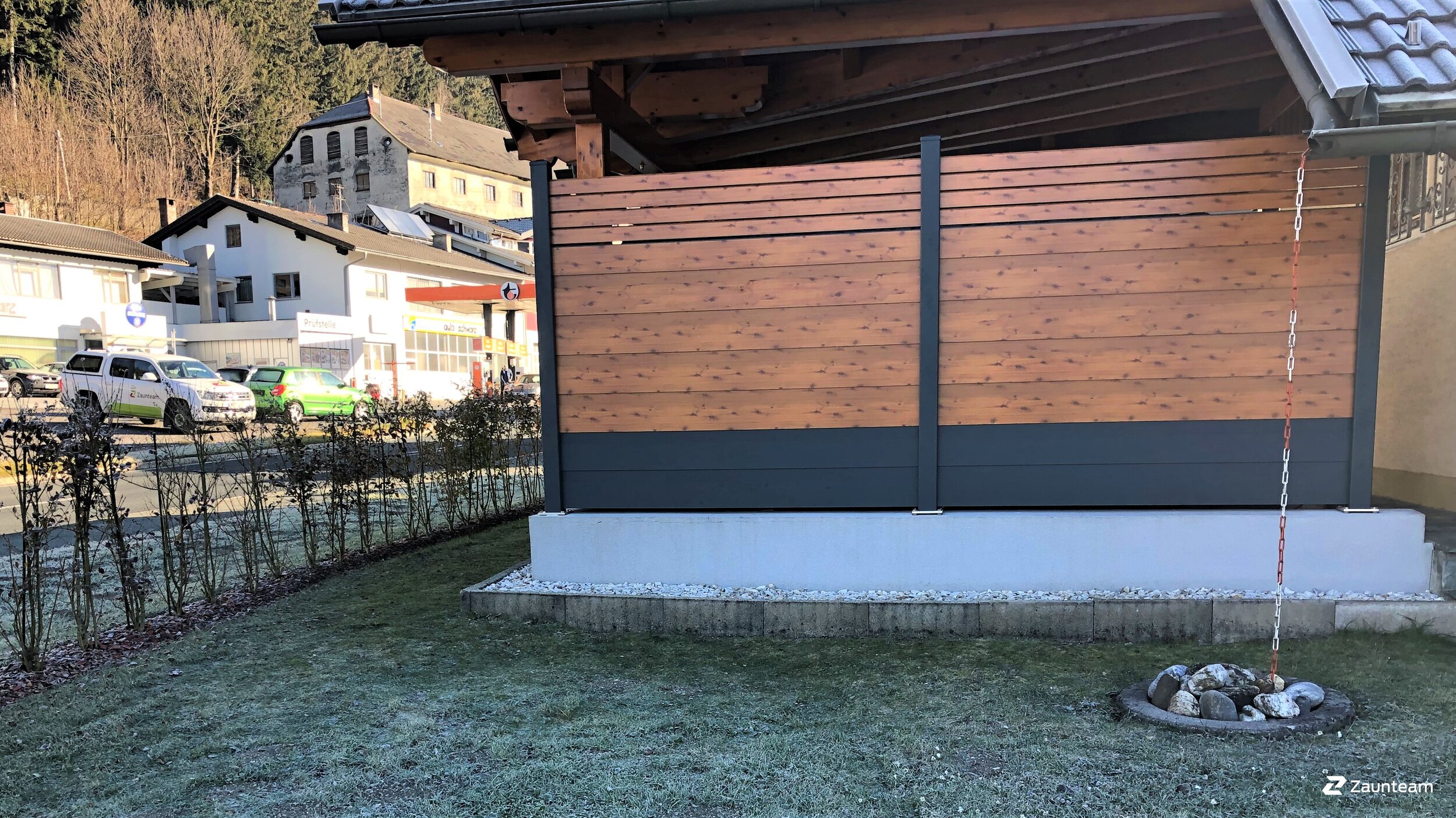 Aluminium Sichtschutz aus dem 2020 in 9632 Kirchbach Österreich von Zaunteam Kärnten-West-Osttirol.