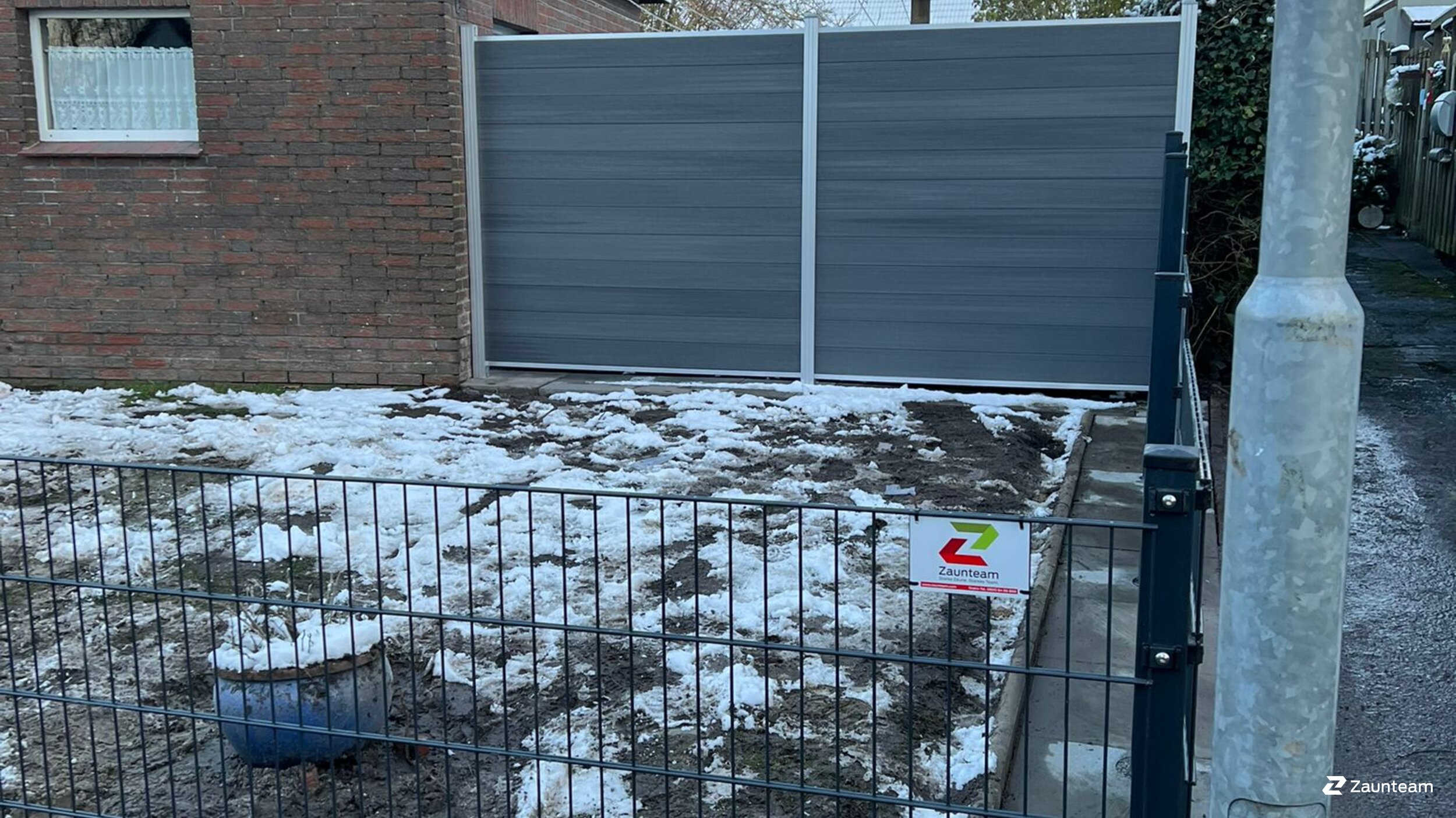 Pare-vue en WPC de 2023 à 26382 Wilhelmshaven Allemagne de Zaunteam Friesische-Wehde.