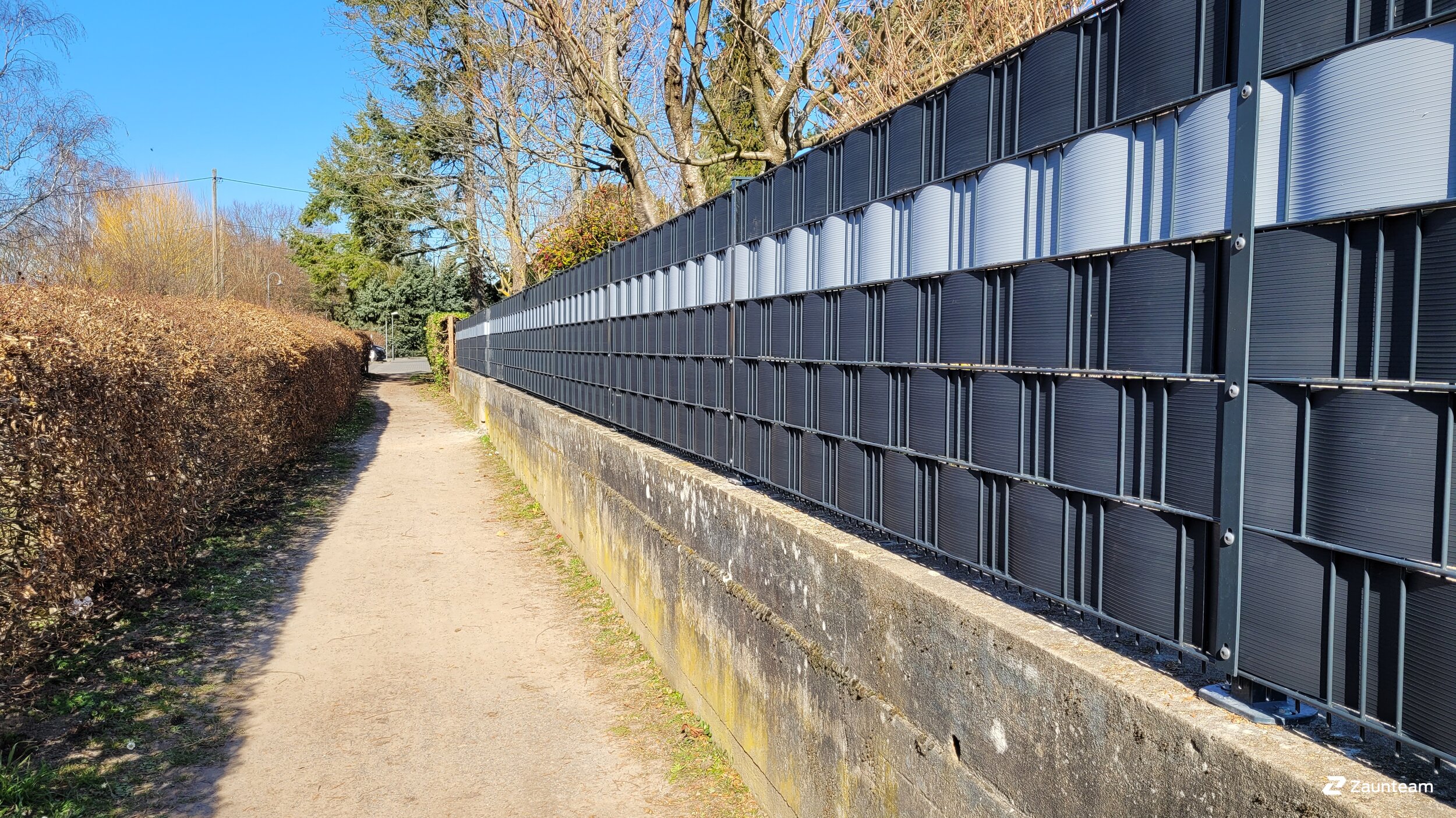 Protection brise-vue en tressage de 2022 à 55435 Gau-Algesheim Allemagne de Zaunteam Hunsrück-Nahe.