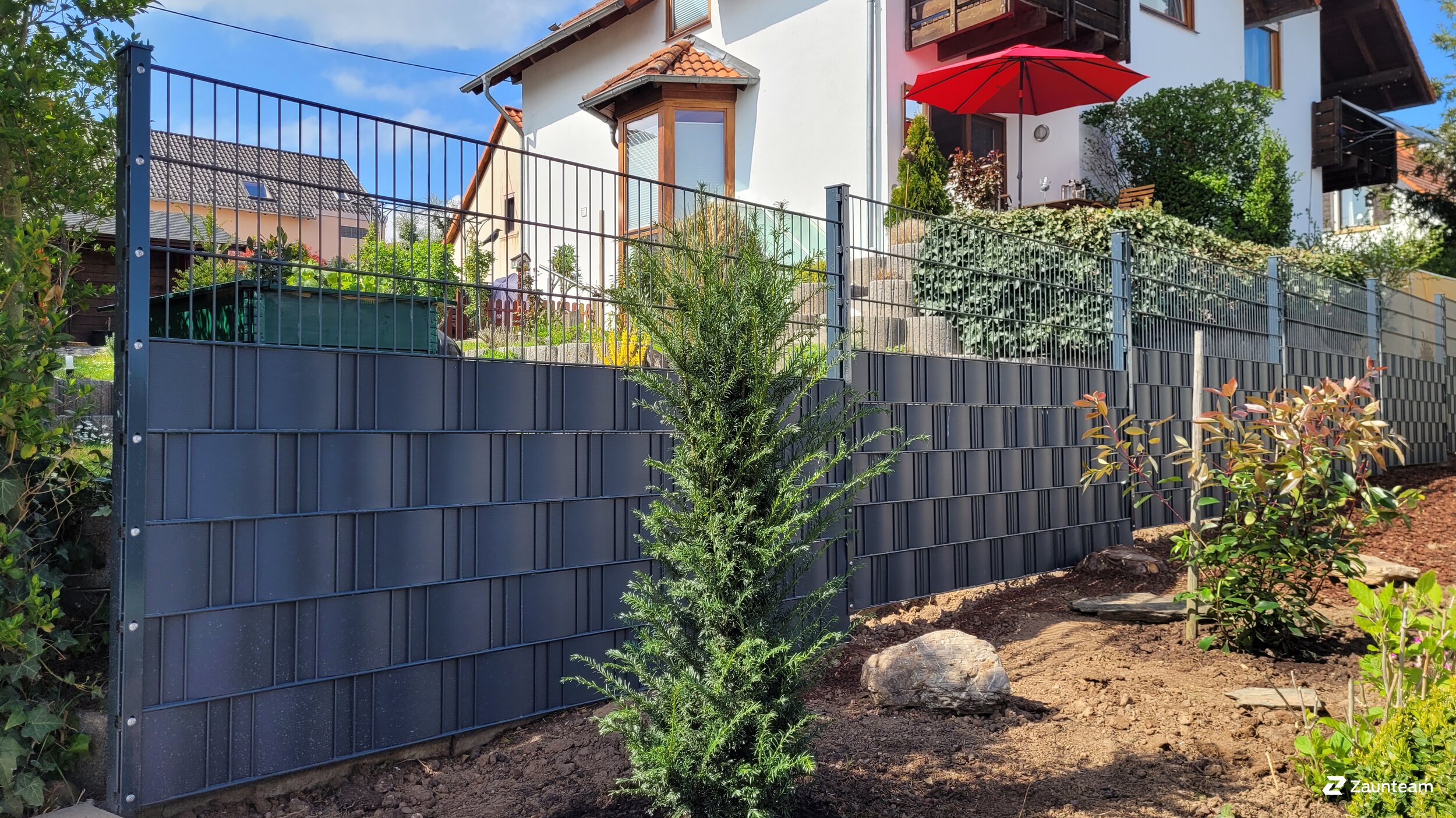 Doppelstabmattenzaun aus dem 2023 in 55545 Bad Kreuznach Deutschland von Zaunteam Hunsrück-Nahe.