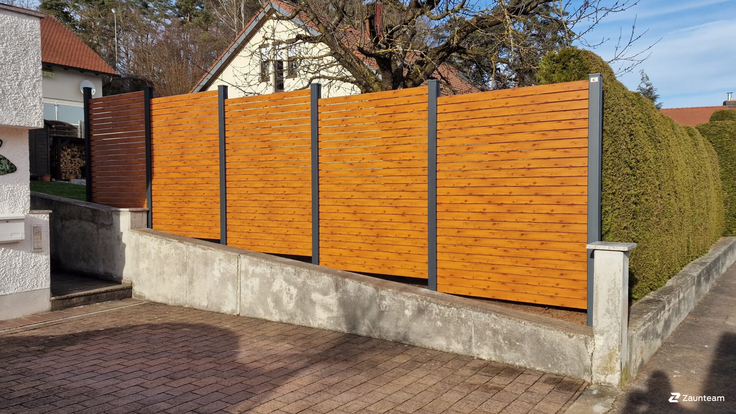 Aluminium Sichtschutz aus dem 2023 in 86456 Lützelburg Deutschland von Zaunteam Schwaben-Nord.