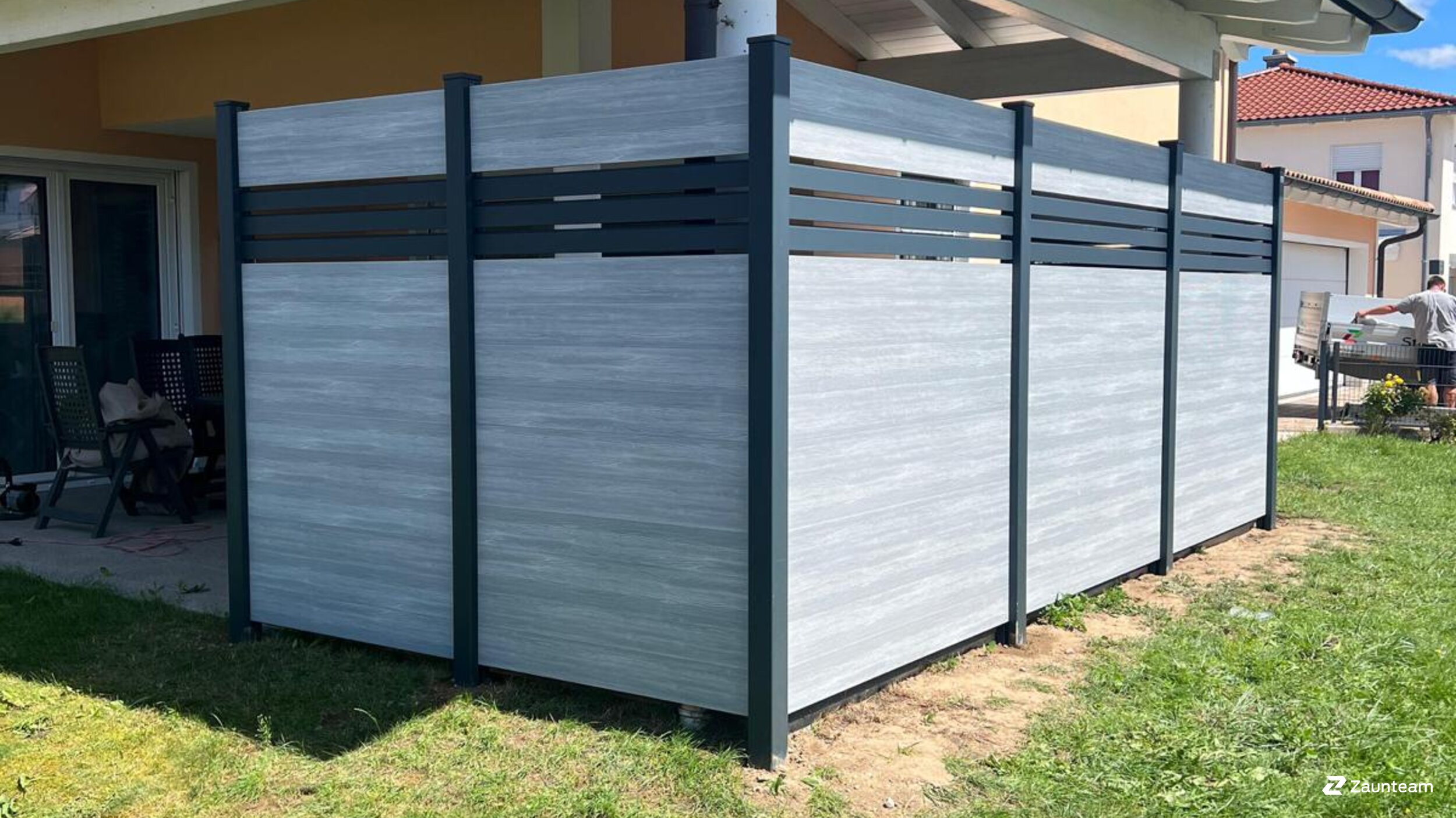 Aluminium Sichtschutz aus dem 2023 in 86672 Thierhaupten Deutschland von Zaunteam Schwaben-Nord.