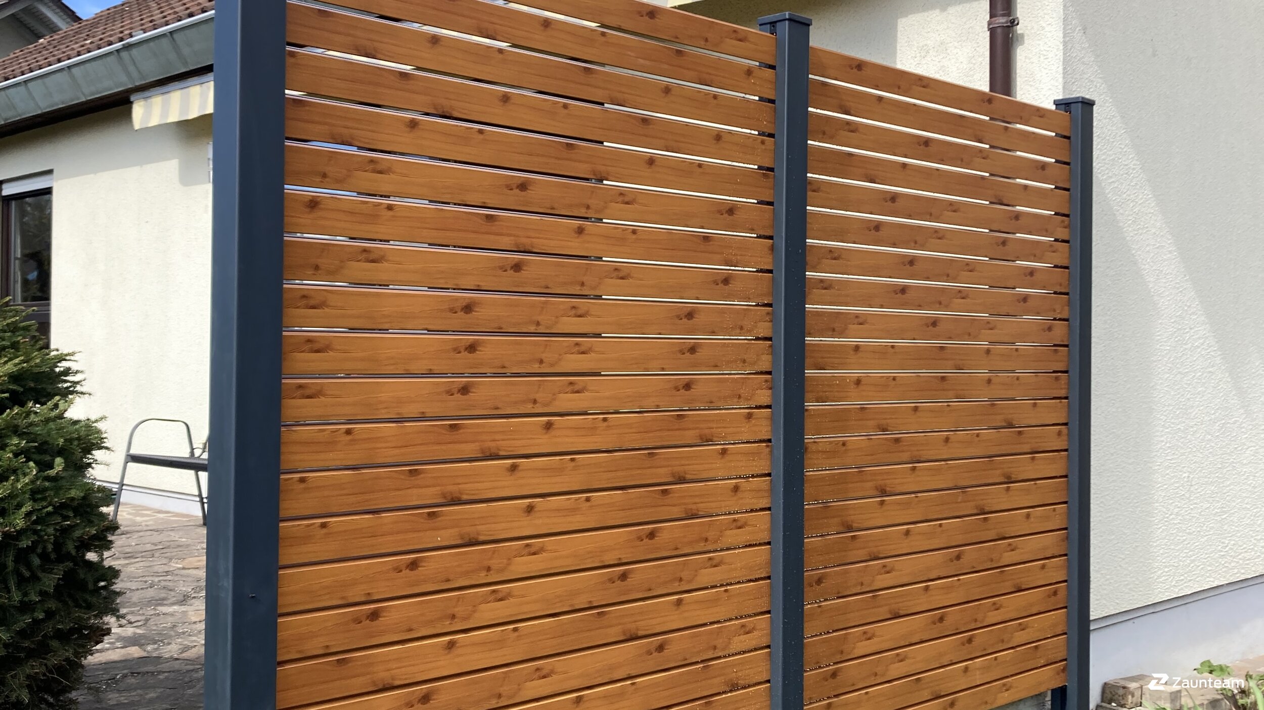 Aluminium Sichtschutz aus dem 2024 in 86462 Biberbach Deutschland von Zaunteam Schwaben-Nord.