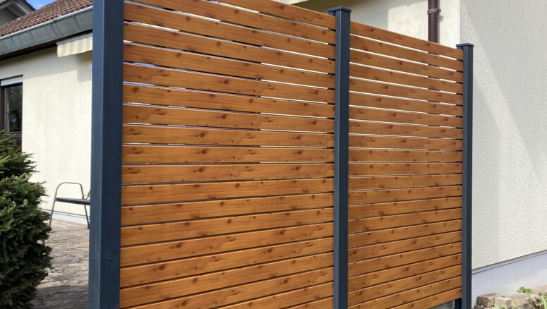 Aluminium Sichtschutz aus dem 2024 in 86462 Biberbach Deutschland von Zaunteam Schwaben-Nord.