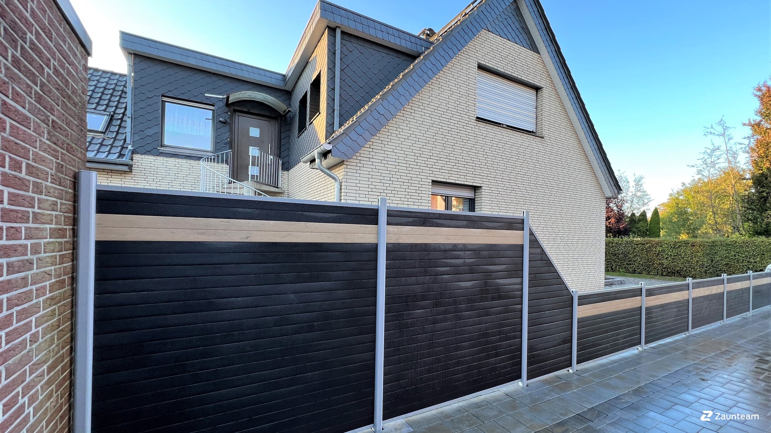 Pare-vue en WPC de 2022 à 49176 Hilter Allemagne de Zaunteam Osnabrücker Land.