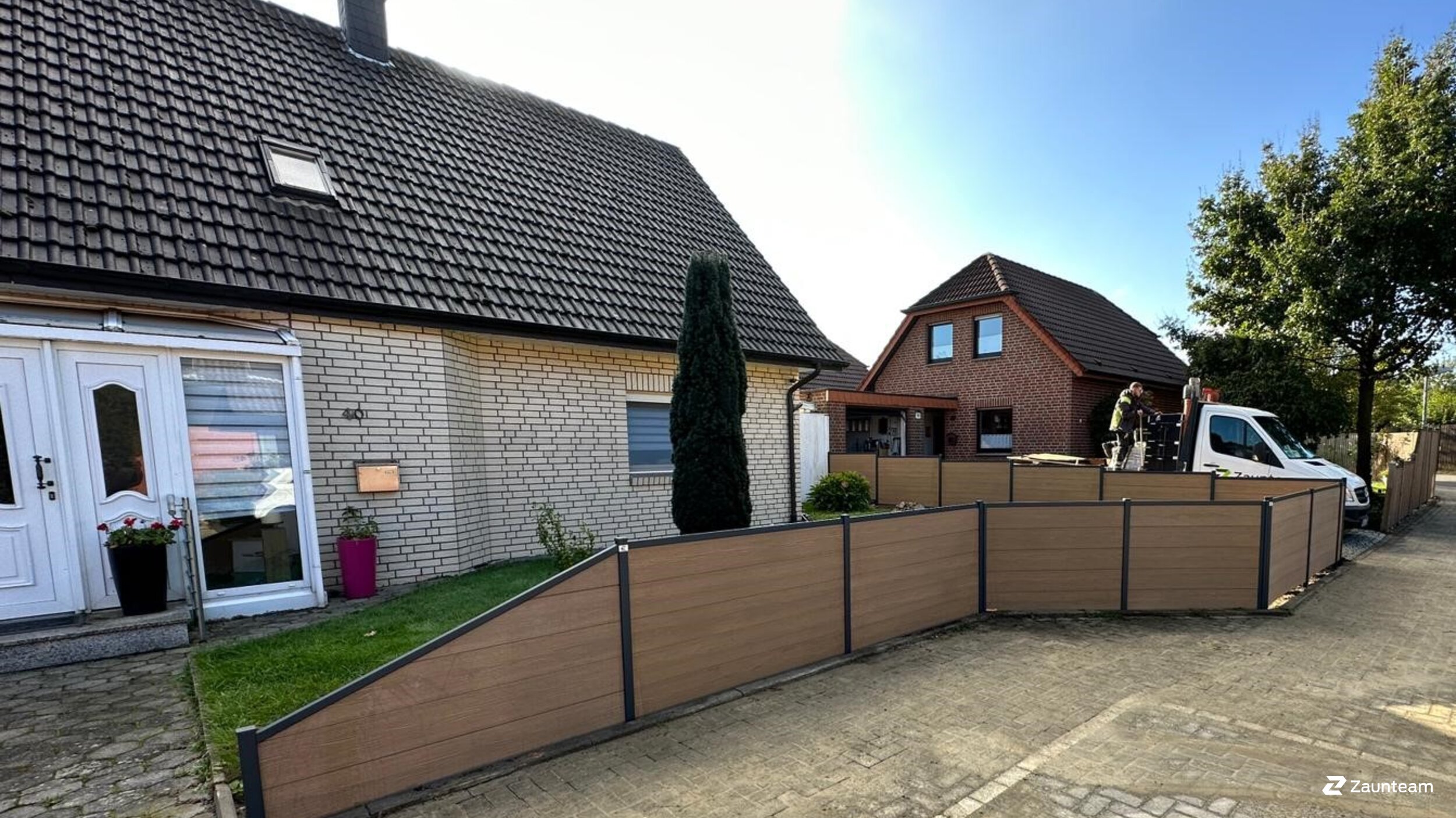 Pare-vue en WPC de 2023 à  49196 Bad Laer Allemagne de Zaunteam Osnabrücker Land.