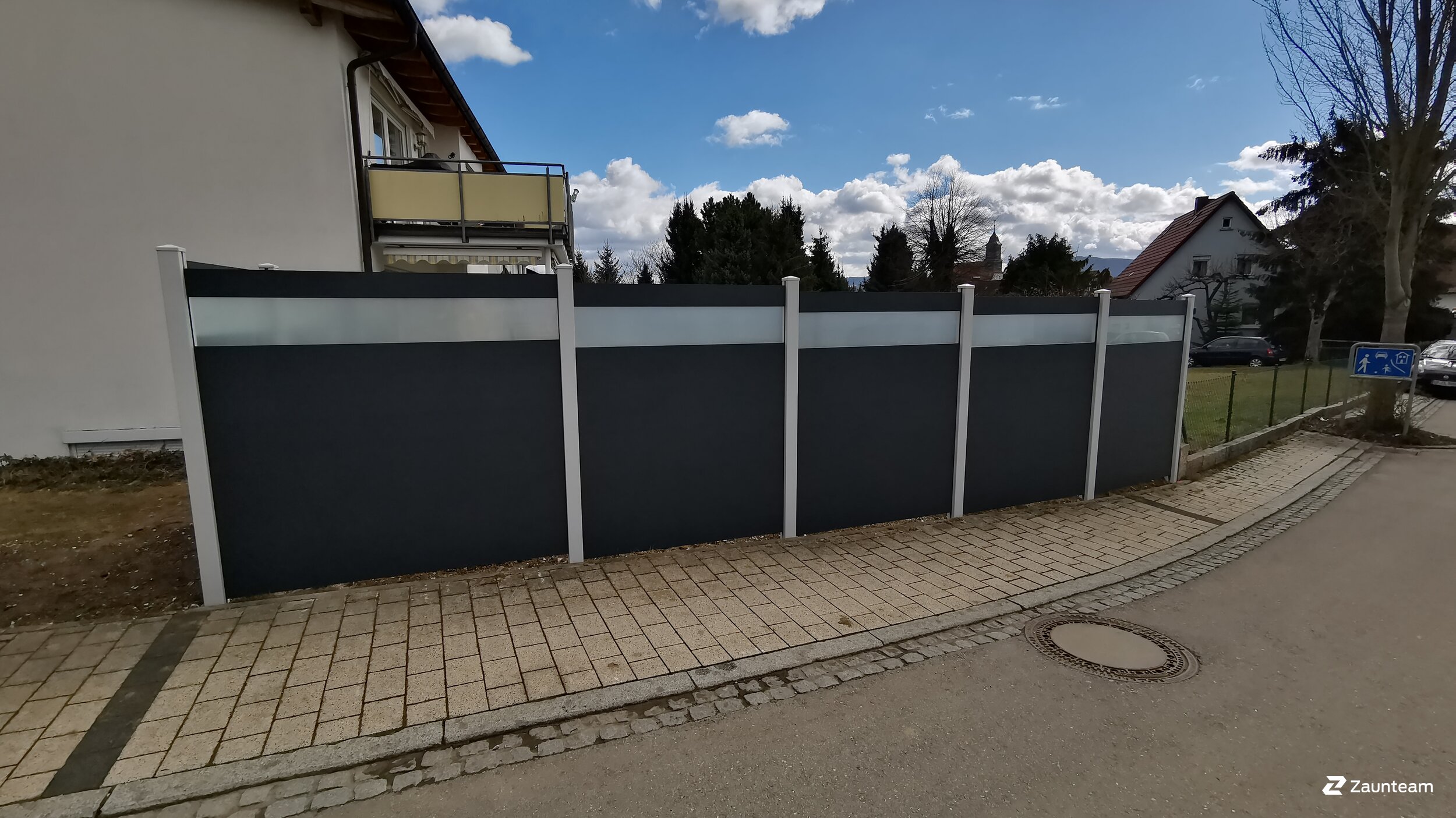 Protection brise-vue en aluminium de 2019 à 73035 Jebenhausen Allemagne de Zaunteam Schwäbisch Hall.