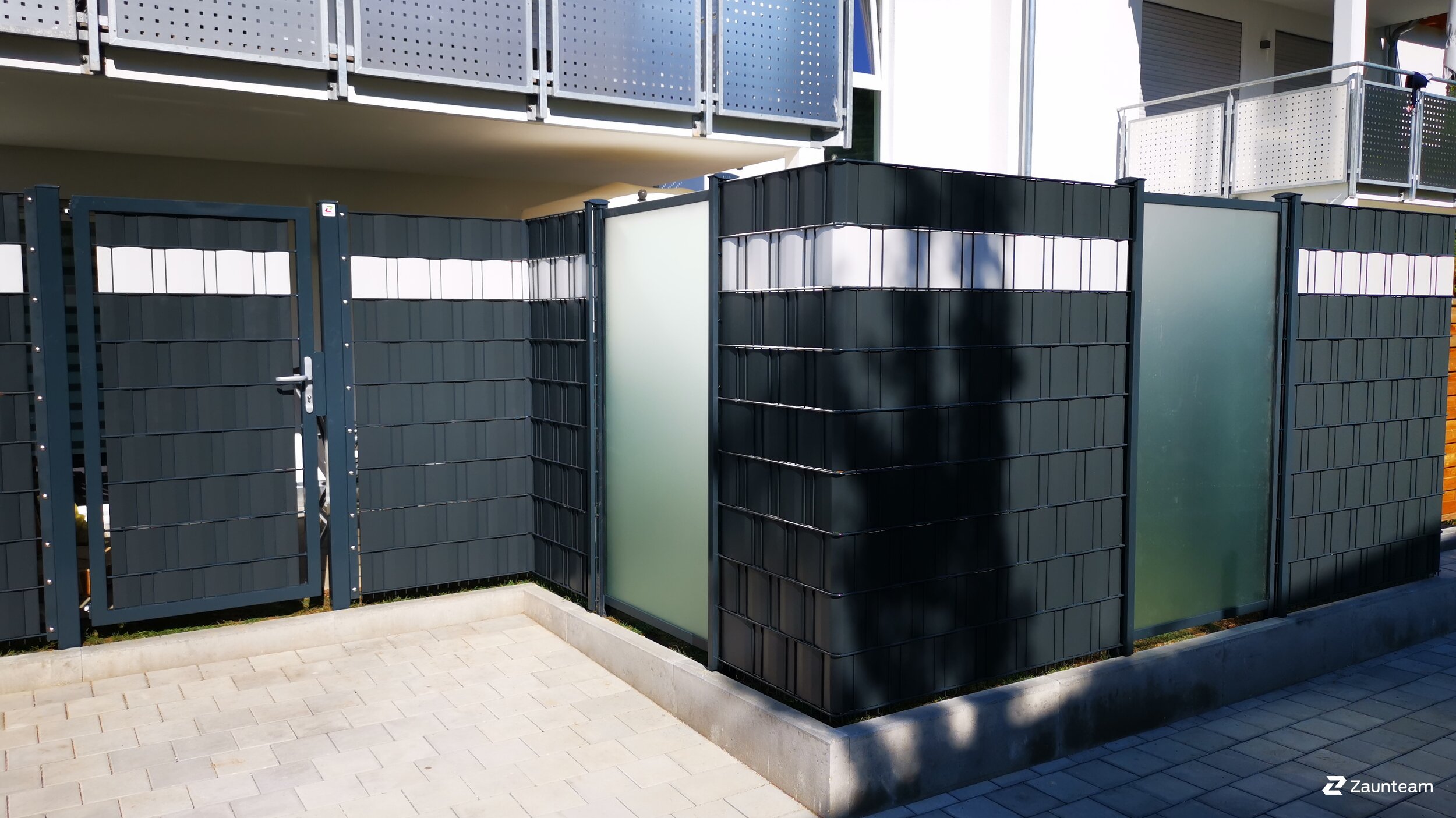 Protection brise-vue en tressage de 2020 à 73066 Uhingen Allemagne de Zaunteam Schwäbisch Hall.