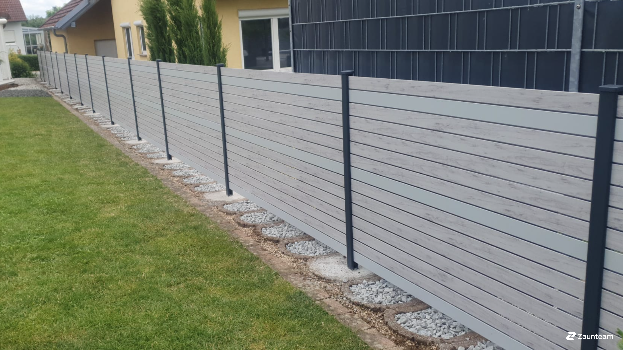 Protection brise-vue en aluminium de 2024 à 74423 Obersontheim Allemagne de Zaunteam Schwäbisch Hall.