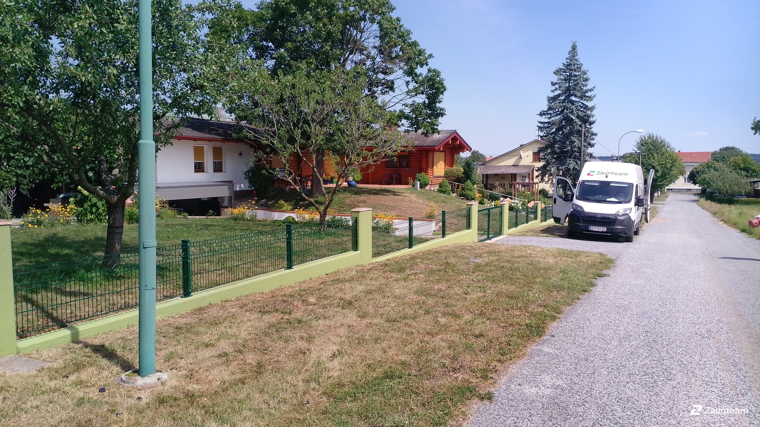 Clôture en grille double fil décorative de 2025 à 7474 Deutsch Schützen Autriche de Zaunteam Oststeiermark.