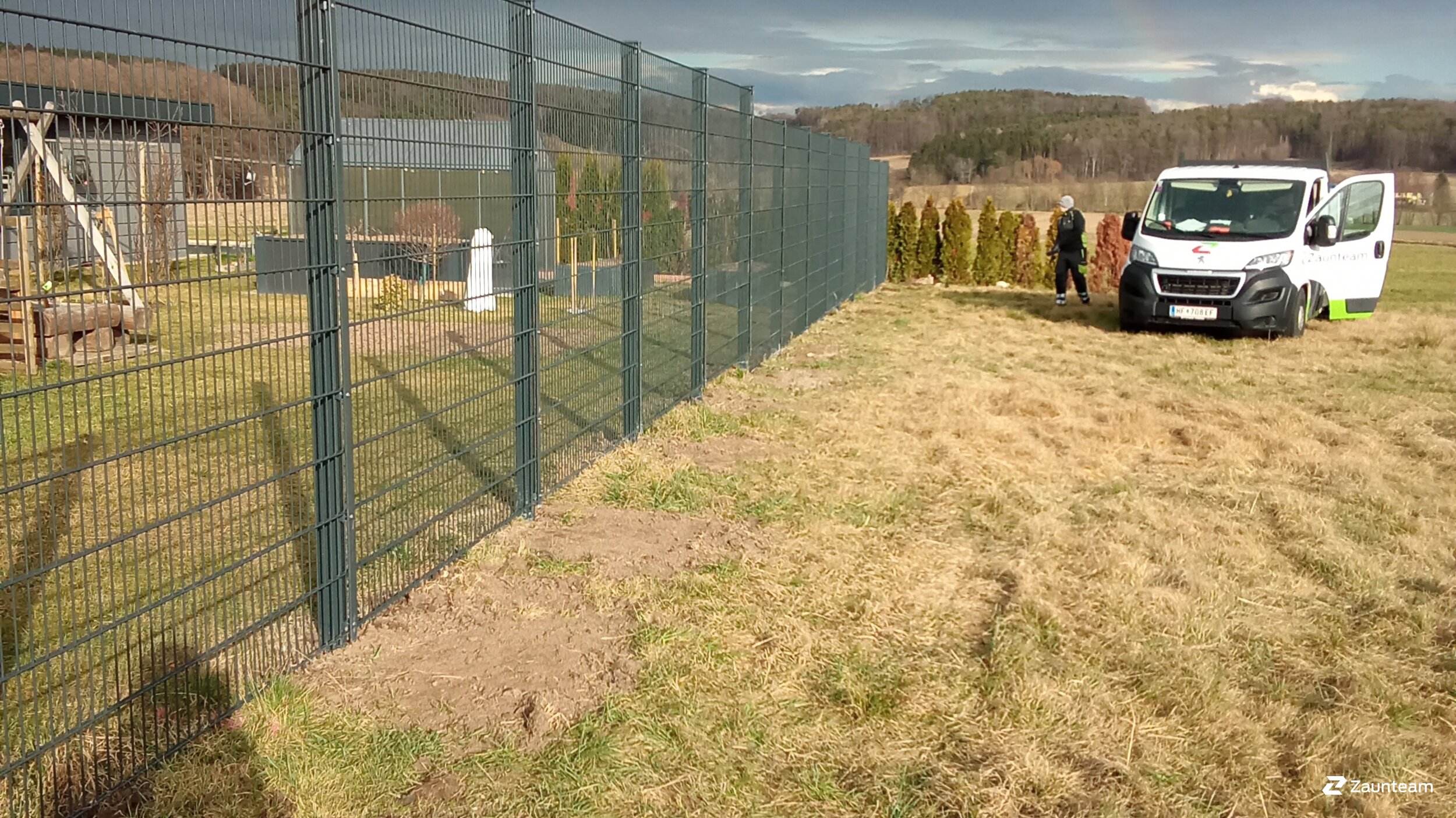 Doppelstabmattenzaun aus dem 2025 in 8232 Grafendorf Österreich von Zaunteam Oststeiermark.