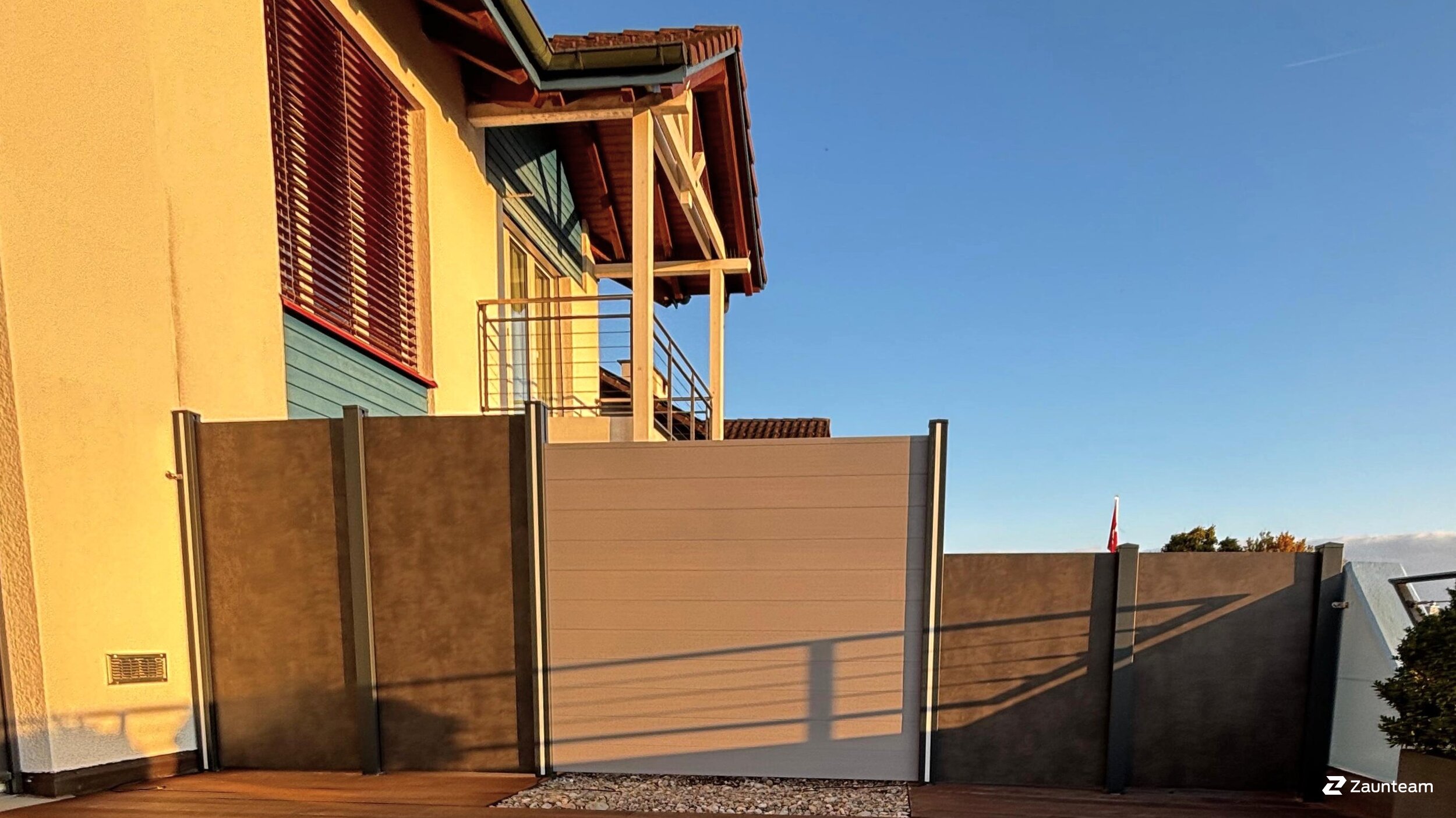 Aluminium Sichtschutz aus dem 2025 in 8917 Oberlukhofen Schweiz von Zaunteam Zürich.