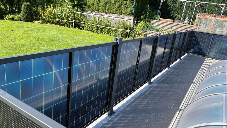 Solarzaun aus dem 2026 in 4523 Neuzeug Österreich von Zaunteam Haunschmid.
