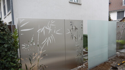 Protection brise-vue design de 2017 à 8620 Wetzikon Suisse de Zaunteam Zürich Oberland GmbH.
