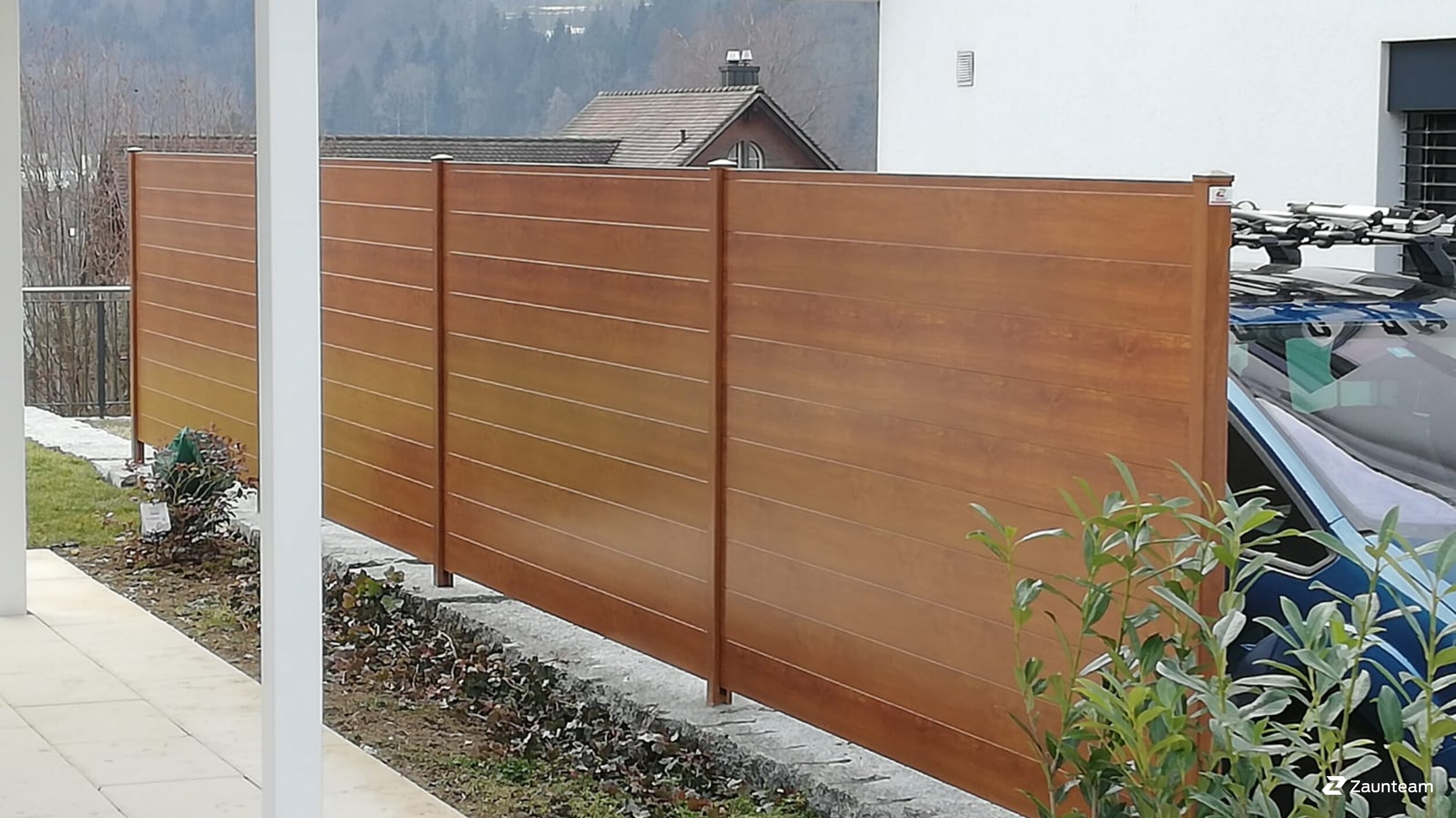 Aluminium Sichtschutz aus dem 2019 in 8492 Wila Schweiz von Zaunteam Zürich Oberland.