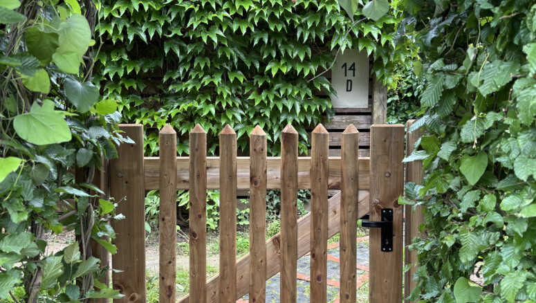 Palisadenzaun aus dem 2025 in 63571 Gelnhausen Hailer Deutschland von Zaunteam Main-Kinzig.