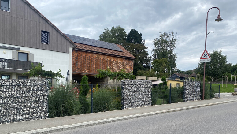 Gabionen Steinkörbe aus dem 2024 in 1038 Bercher Schweiz von Swissclôture Nord Vaudois.