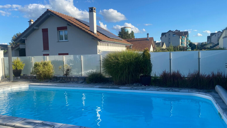 Glas Sichtschutz aus dem 2025 in 1470 Estavayer-le-Lac Schweiz von Swissclôture Nord Vaudois.