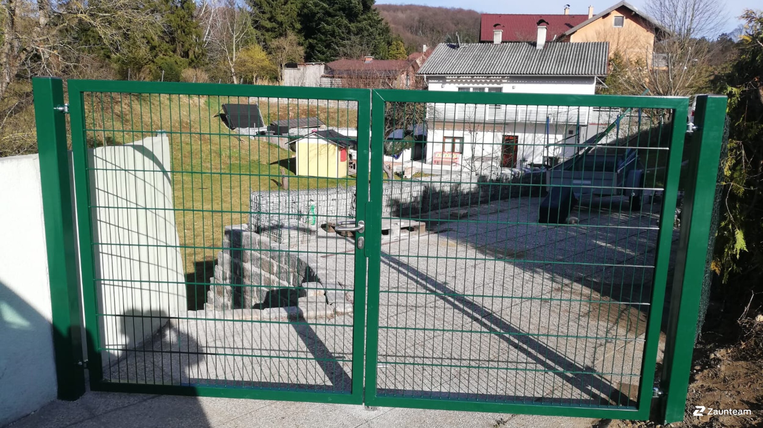 Doppelstabmattenzaun aus dem 2020 in 3032 Winkl Österreich von Zaunteam Wienerwald.