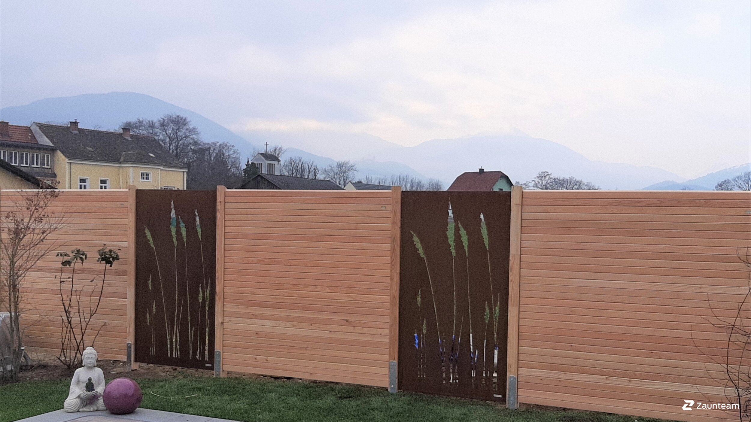 Holz Sichtschutz aus dem 2023 in 2640 Stuppach Österreich von Zaunteam Schneebergland.