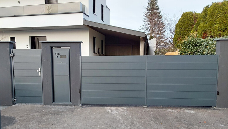 Aluminium Sichtschutz aus dem 2025 in 6330 Kufstein Österreich von Zaunteam Tirol Unterland.